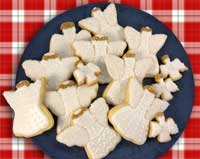 plate of crowded angel cookies