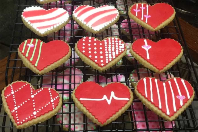 Red Heart Cookies