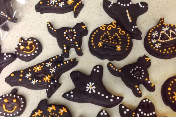 Day of the Dead Chocolate Sandwich Cookies