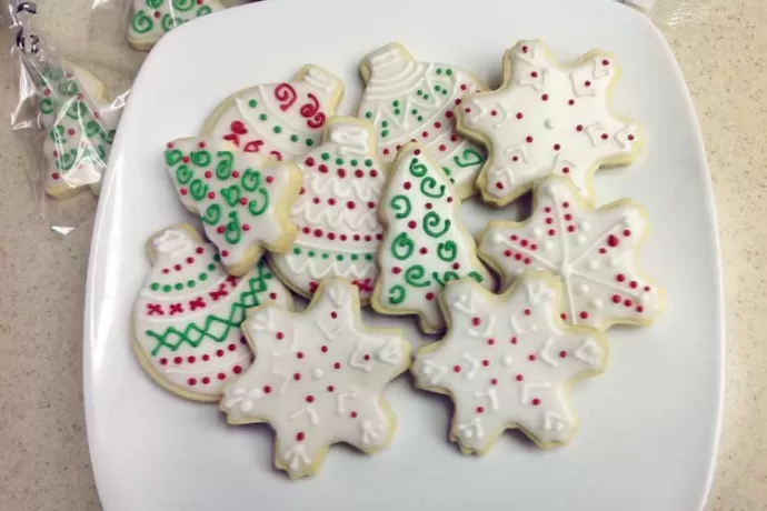 Red and Green Christmas Cookies