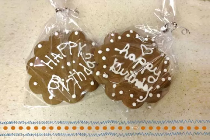 Gingerbread Birthday Cookies in a Bag