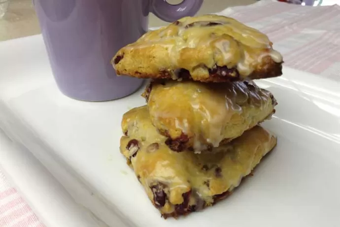 Glazed Dried-Cranberry Scones