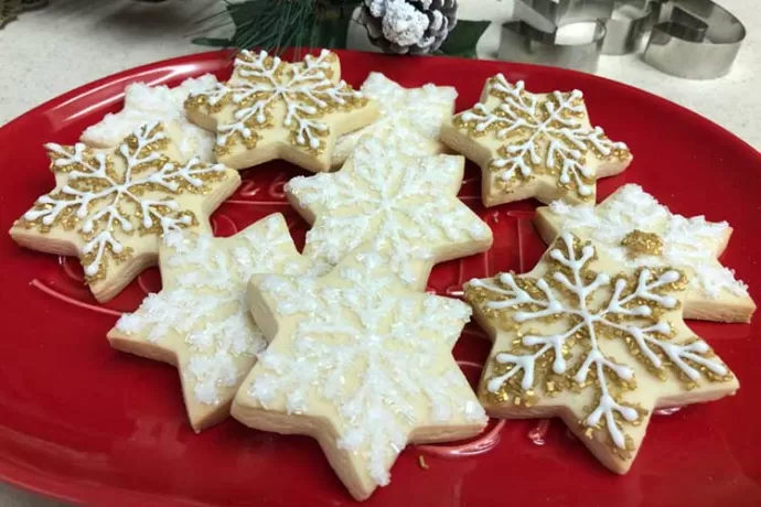 Simple Snowflake Cookies